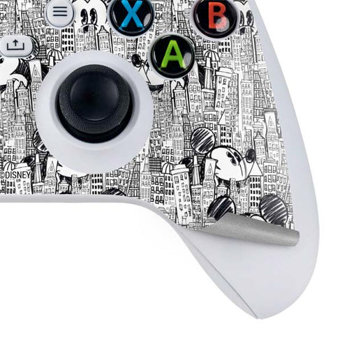 Disney Mickey Mouse Cityscape Sketch Xbox Series S Controller Skin